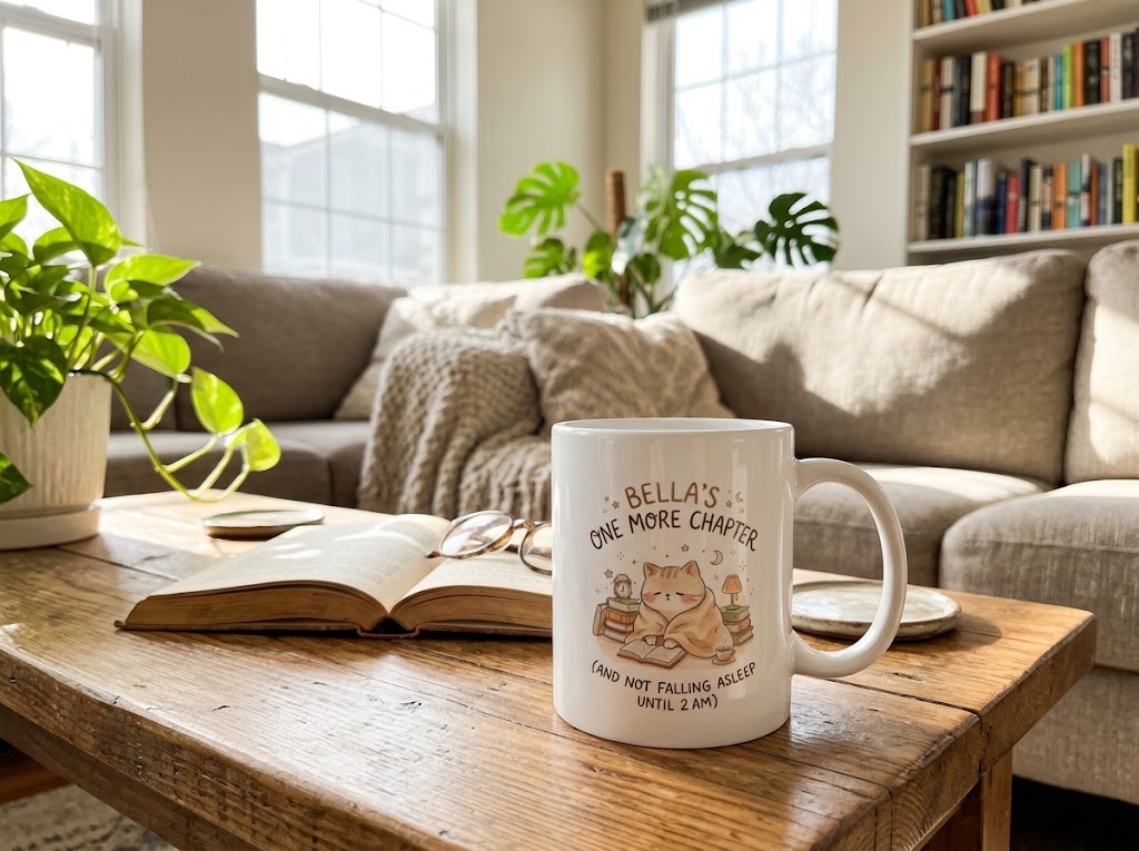 Personalized Book Lover Ceramic Coffee Mug