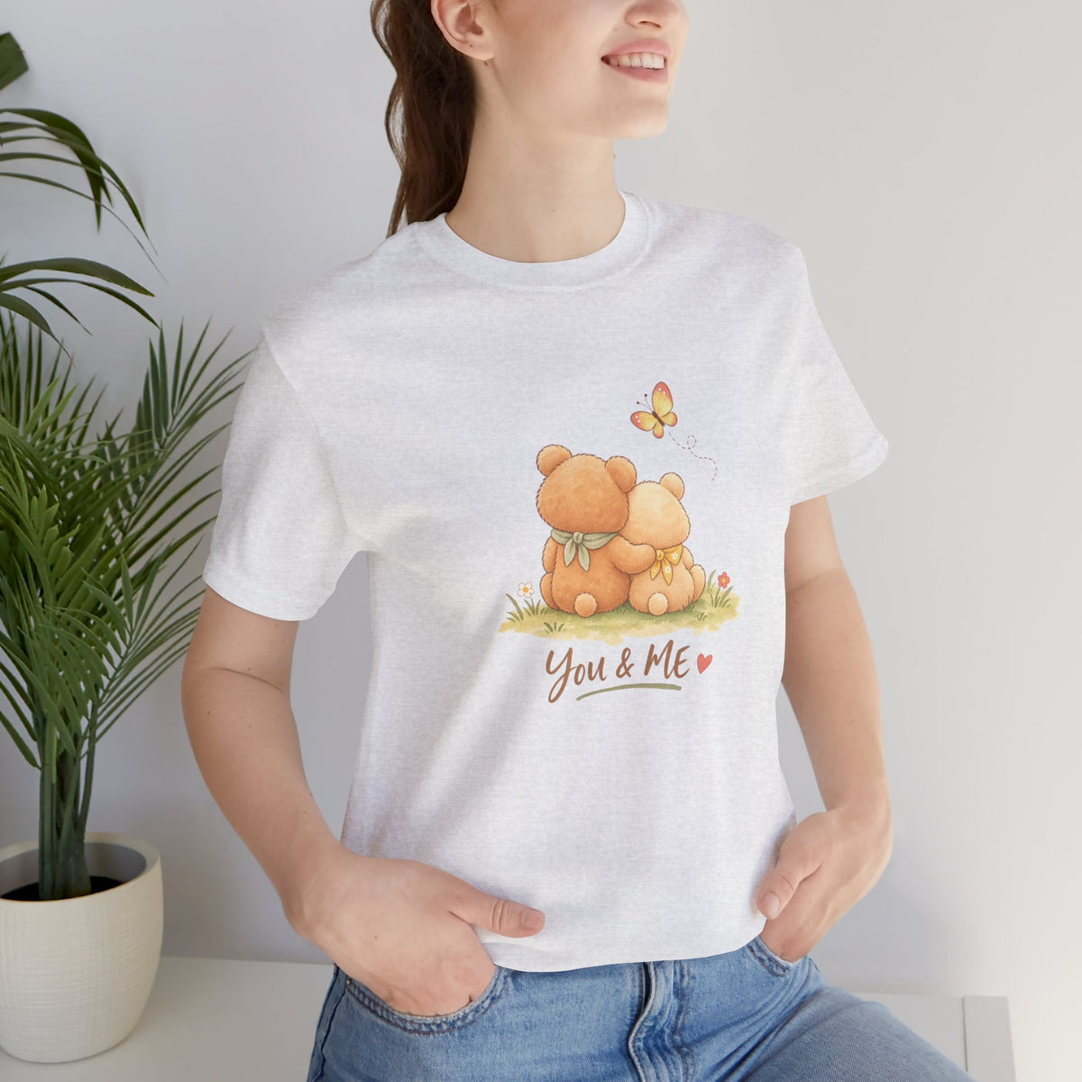You & Me Bear Couple Tee — Cute Romantic Graphic T-Shirt