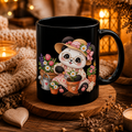 Personalized Grandma's Garden Panda Mug — Cute Floral Ceramic Coffee Cup (11oz/15oz)