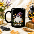 Halloween Ghost Coffee Mug — "Nobody Asked Me" Cute Spooky Ceramic Mug (11oz)