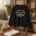Graphic Crewneck Sweatshirt — White "Stay Wild" Floral Script