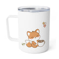Happy Fox Coffee 10oz Insulated Mug — Travel Tumbler, Perfect Gift